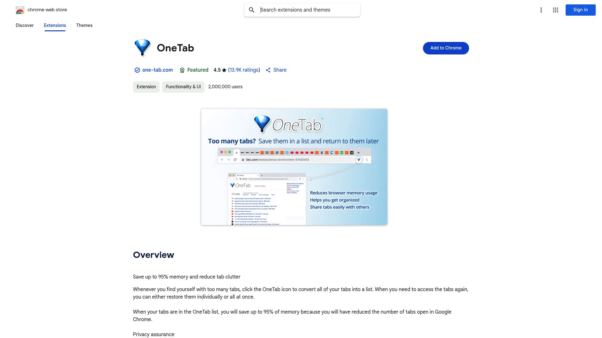 Best Chrome Extensions for Students - OneTab