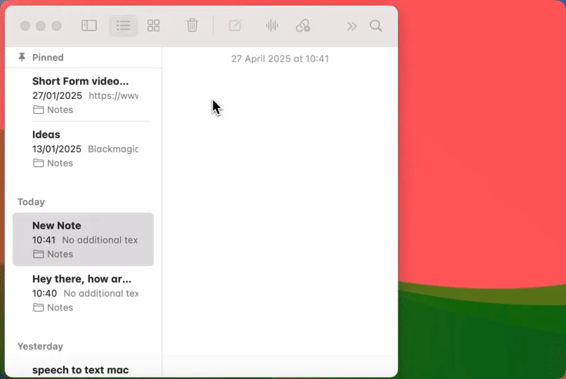Voicy dictation workflow for speech to text on Mac