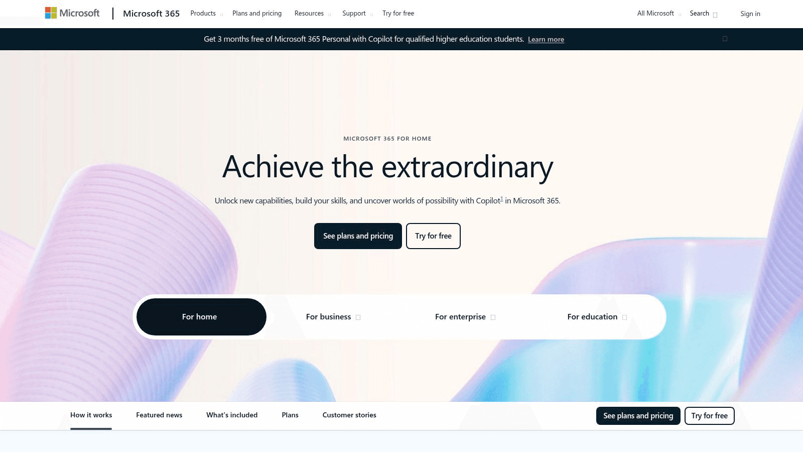 Microsoft Dictate home page screenshot 