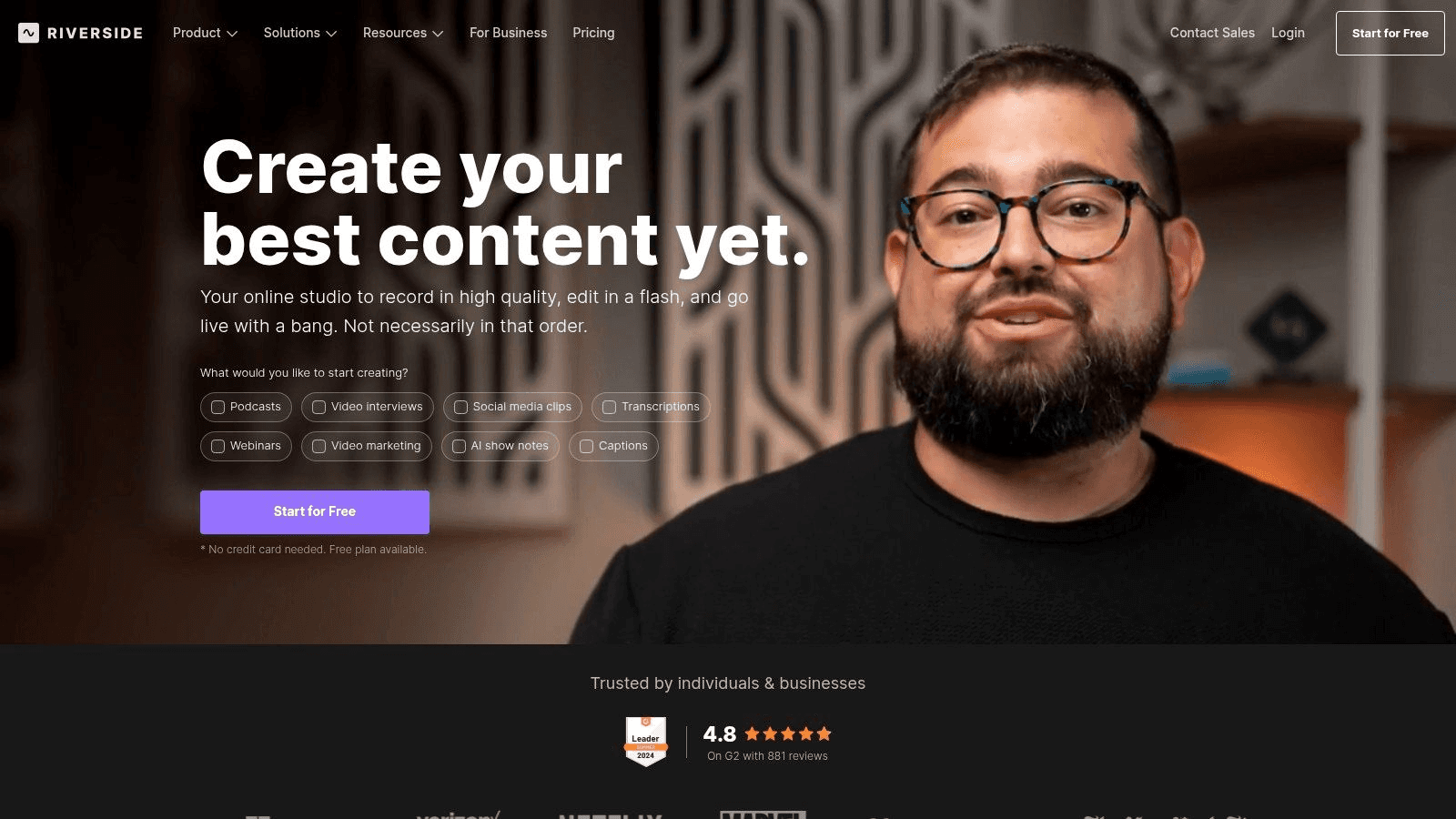 Riverside Online Studio Homepage 