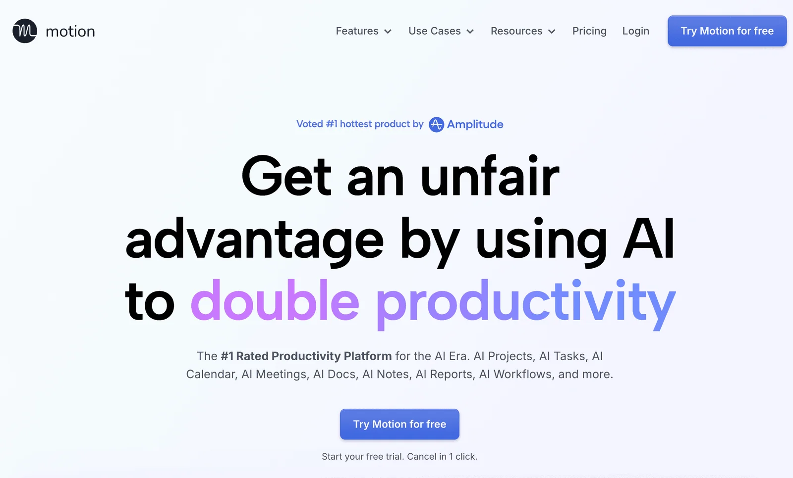 Motion productivity AI app