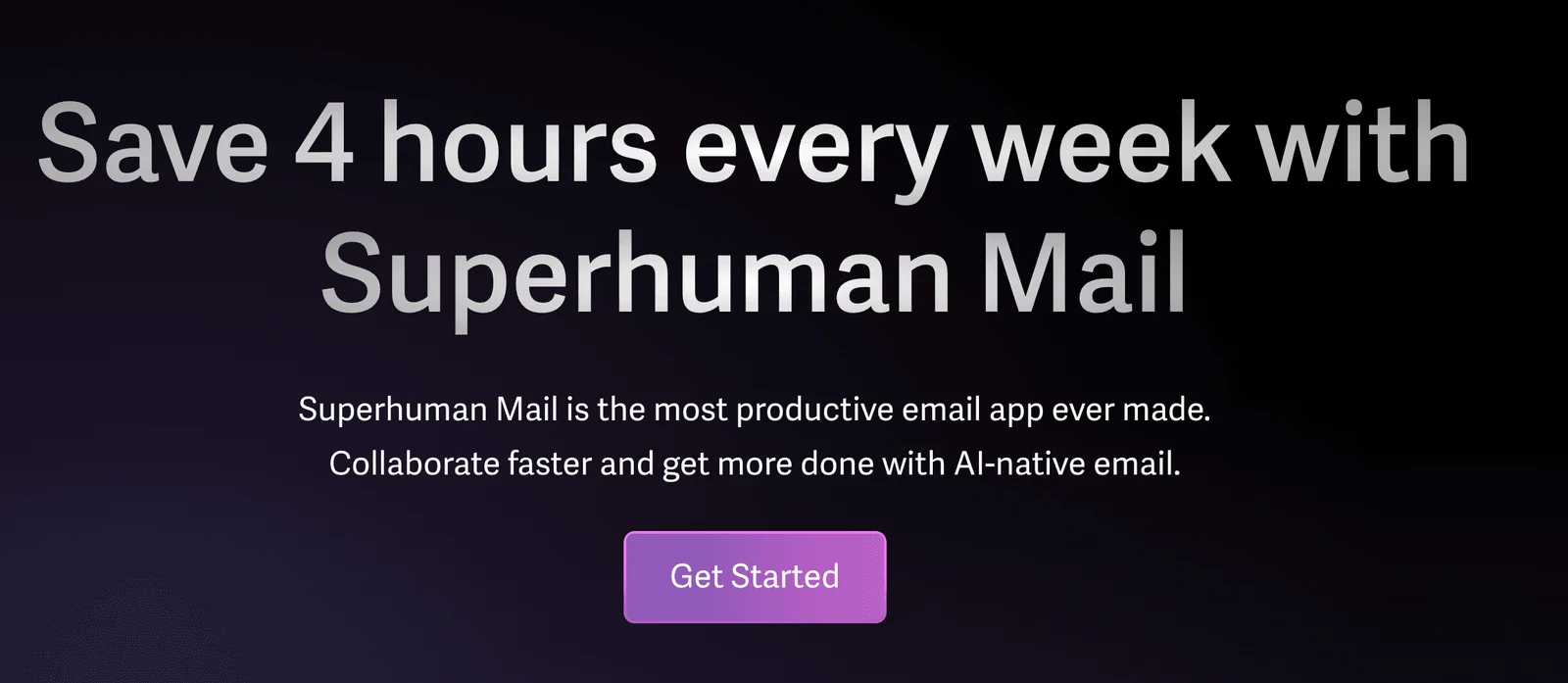 Superhuman homepage screenshot