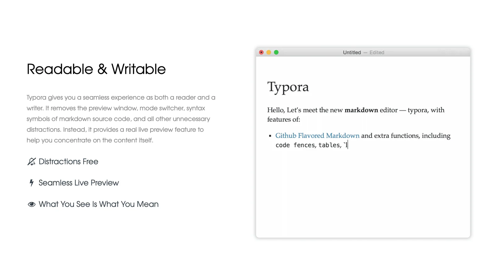 Typora Homepage Screenshot