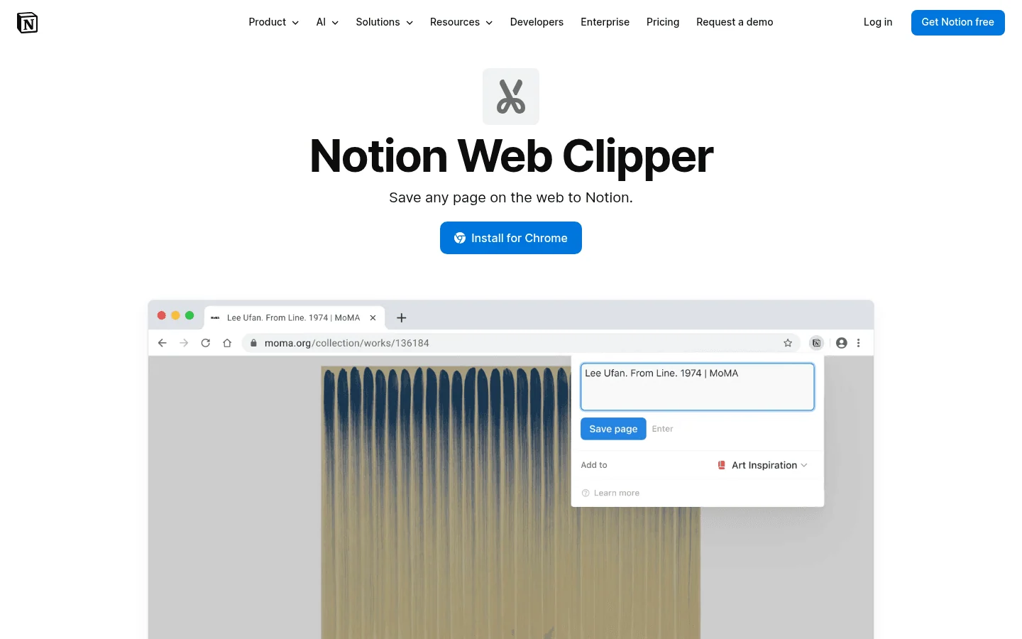Notion Web Clipper page screenshot