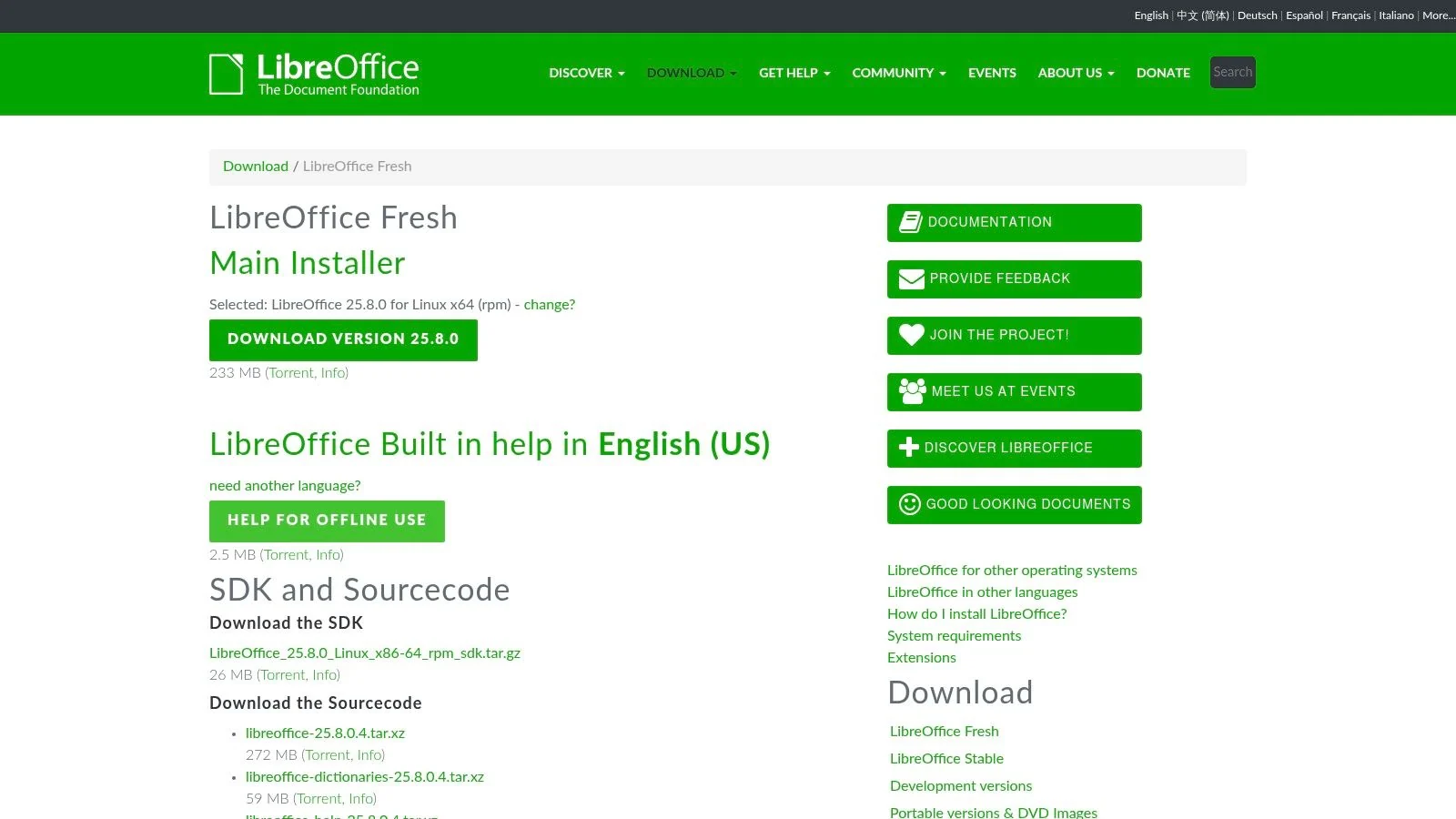 LibreOffice (Writer) — The Document Foundation