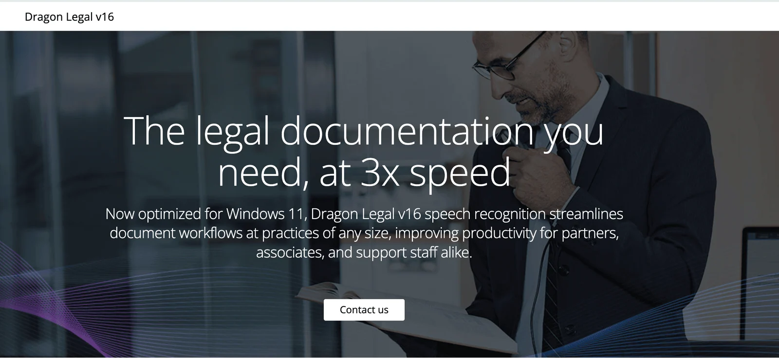 Dragon Naturally Speaking Legal Individual homepage screenshot