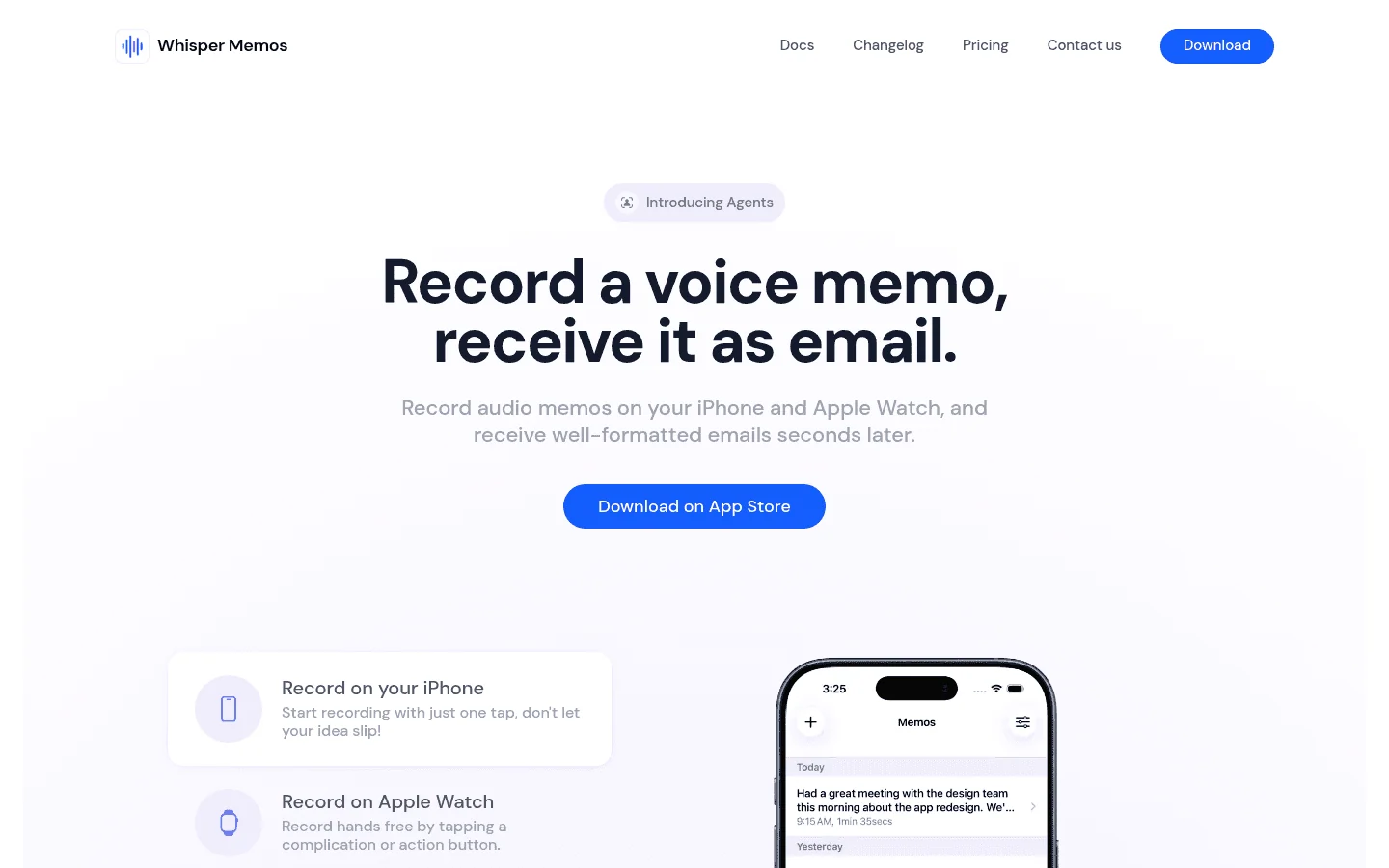 Whisper Memos product screenshot
