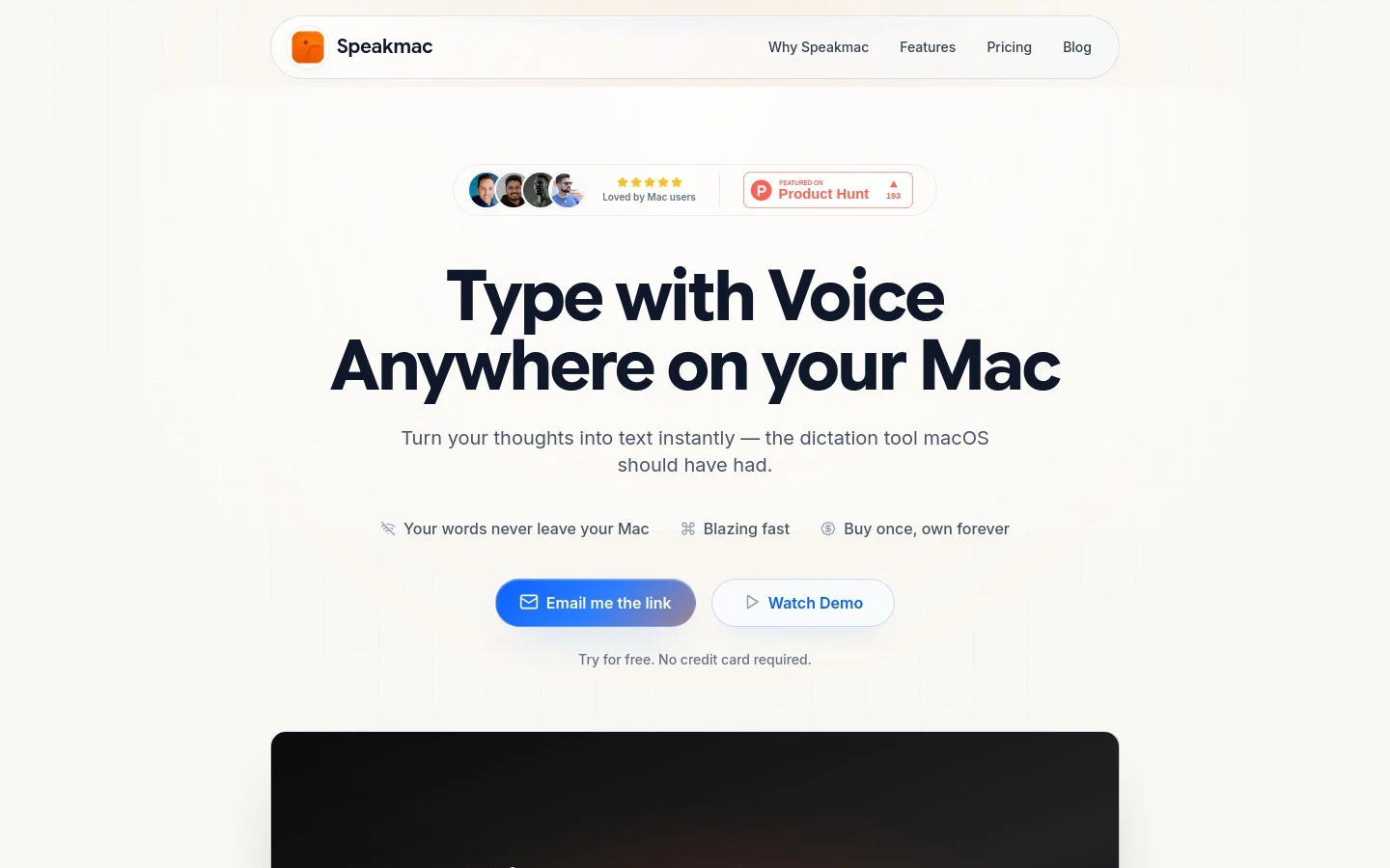Speakmac homepage
