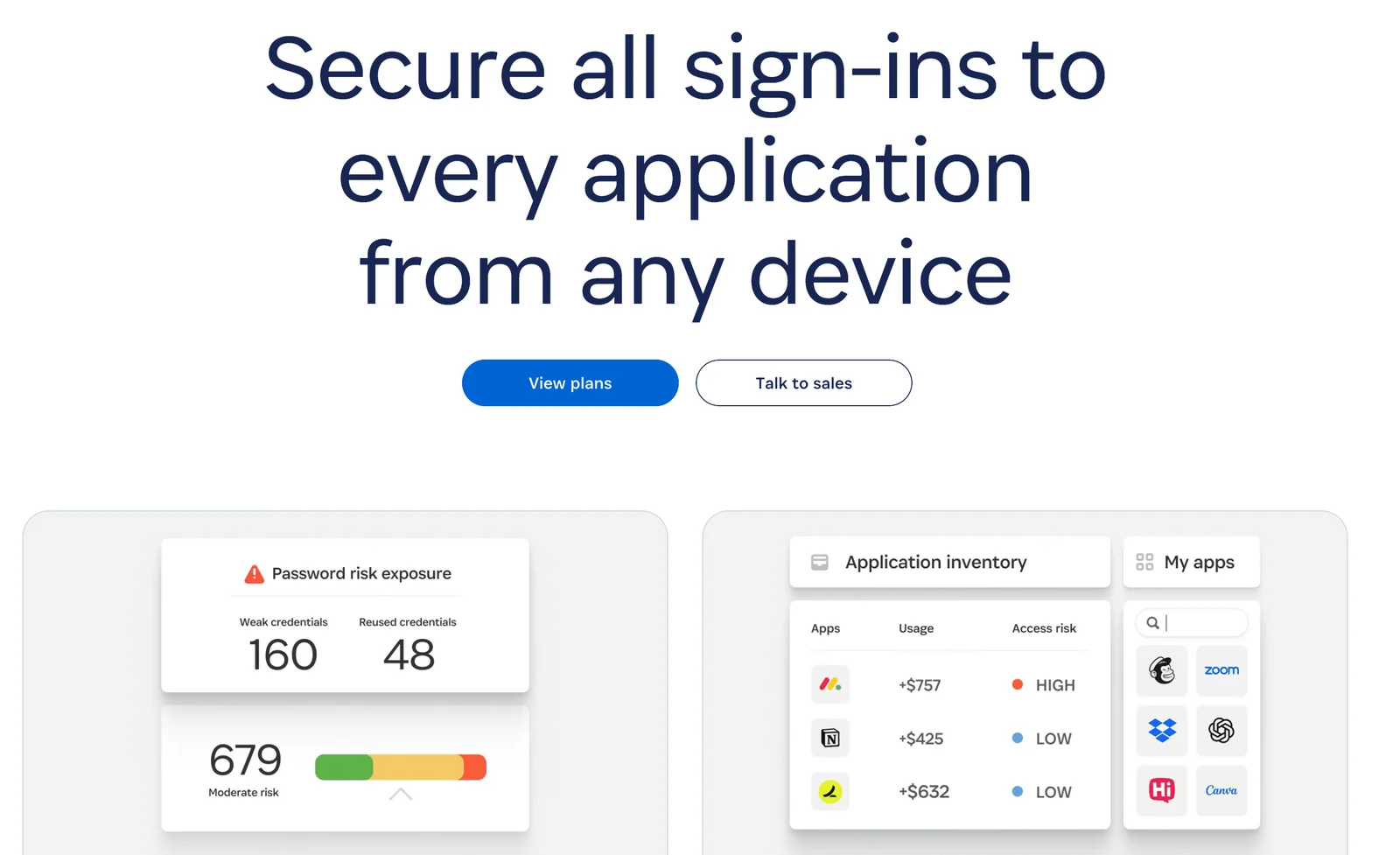 Screenshot of the 1Password Homepage for the Mac App