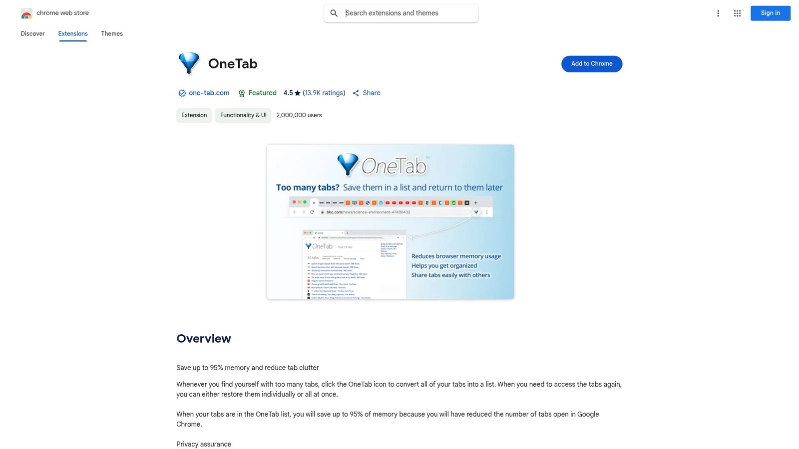 Best Chrome Extensions for Students - OneTab