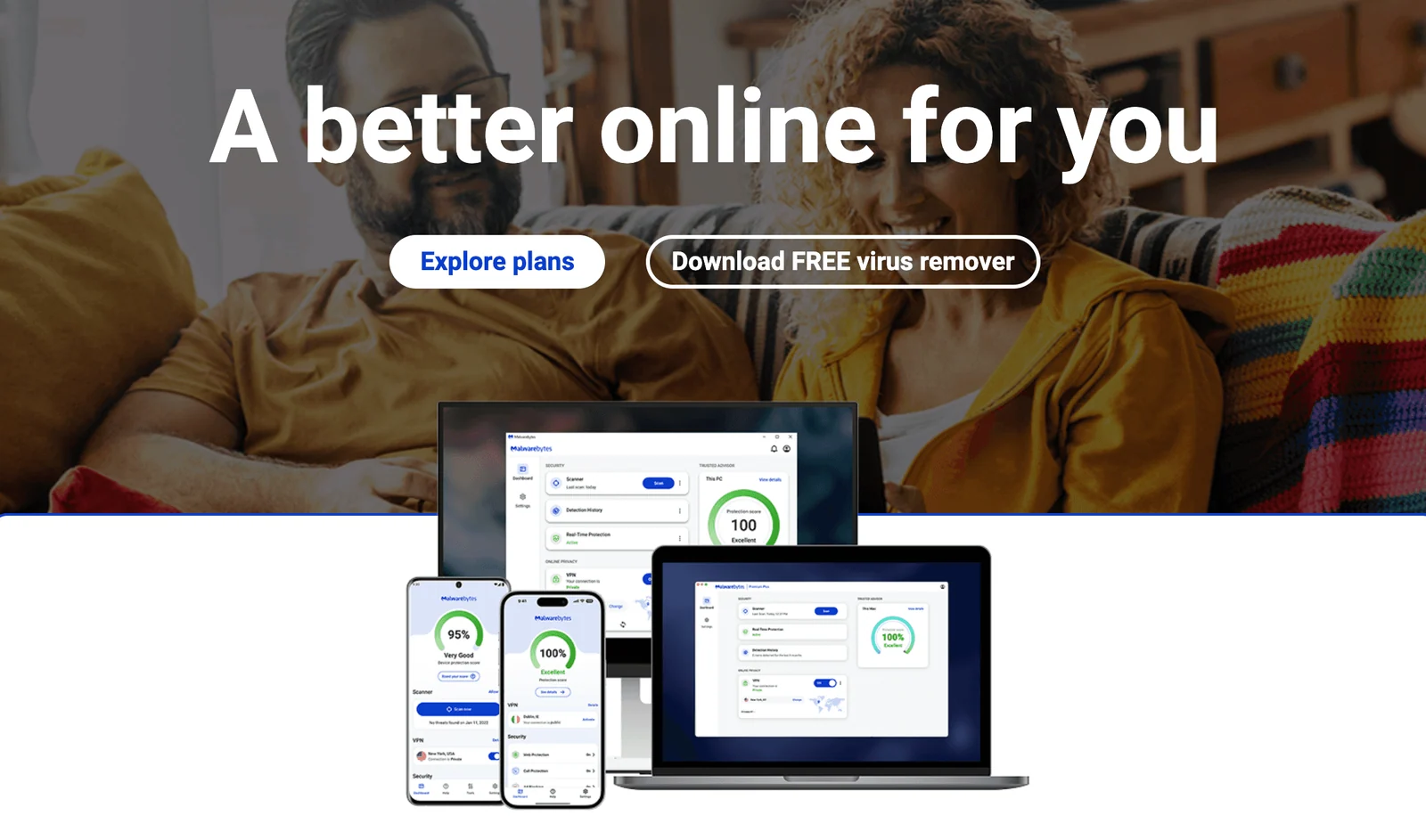 MalwareBytes homepage screenshot