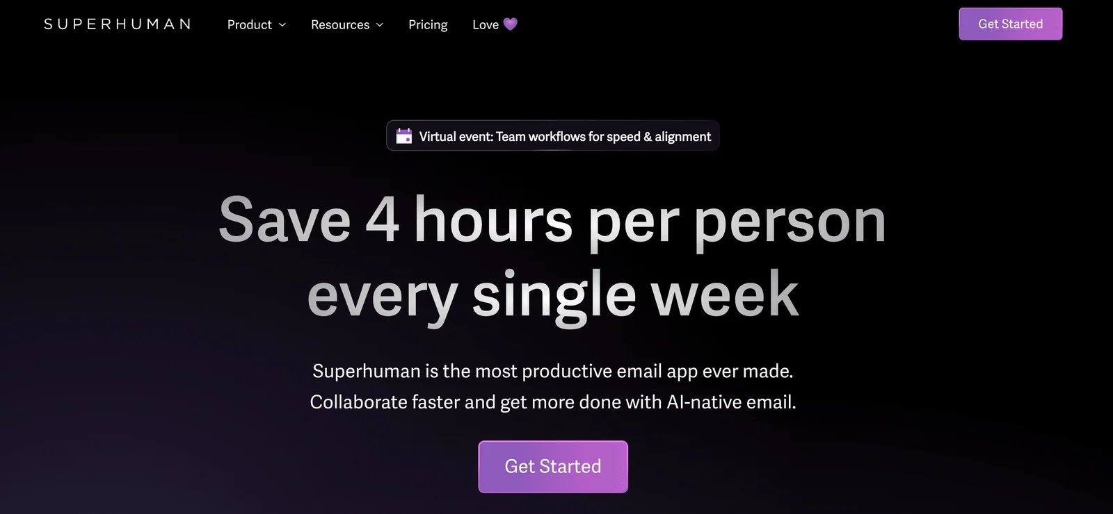 Superhuman email app screenshot