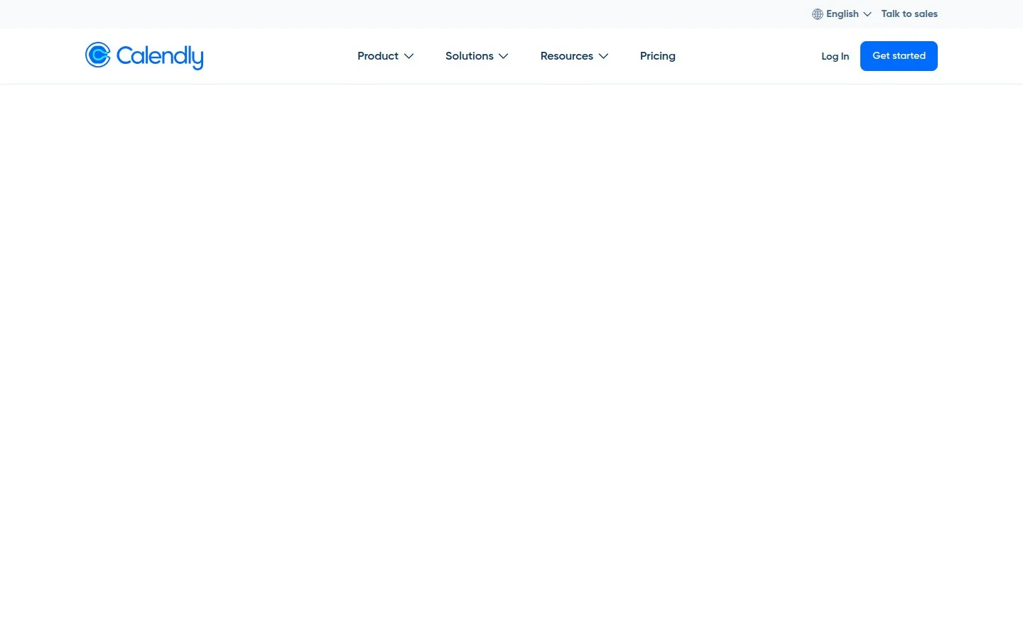 Calendly homepage hero section showing scheduling software
