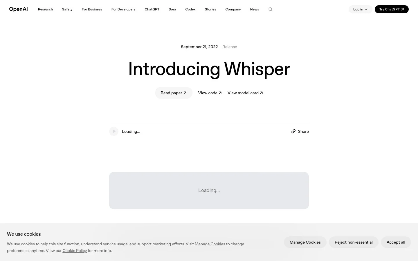 OpenAI Whisper open source speech recognition