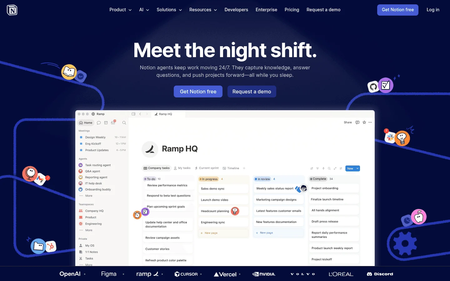 Notion workspace homepage screenshot
