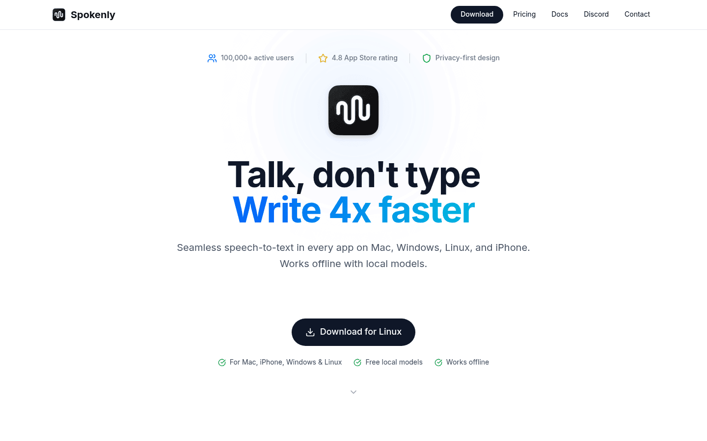 Spokenly product screenshot