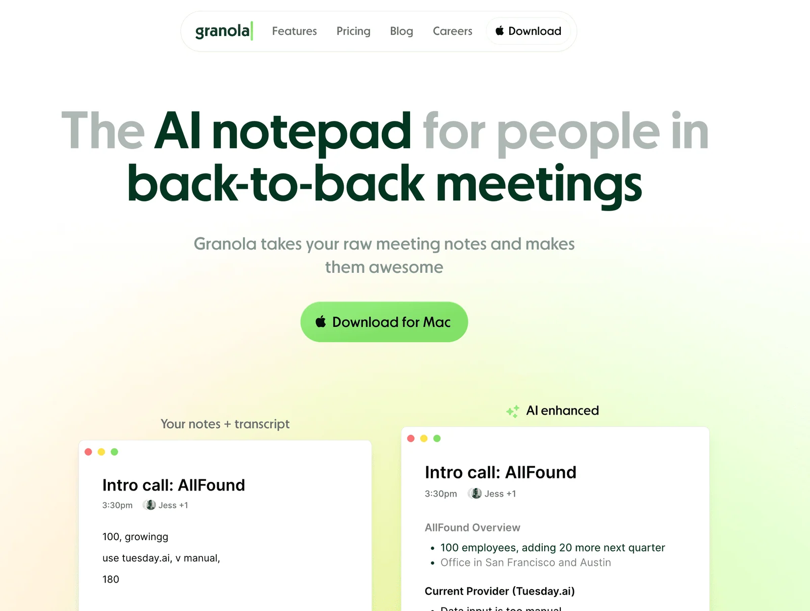 Granola AI note-taking app