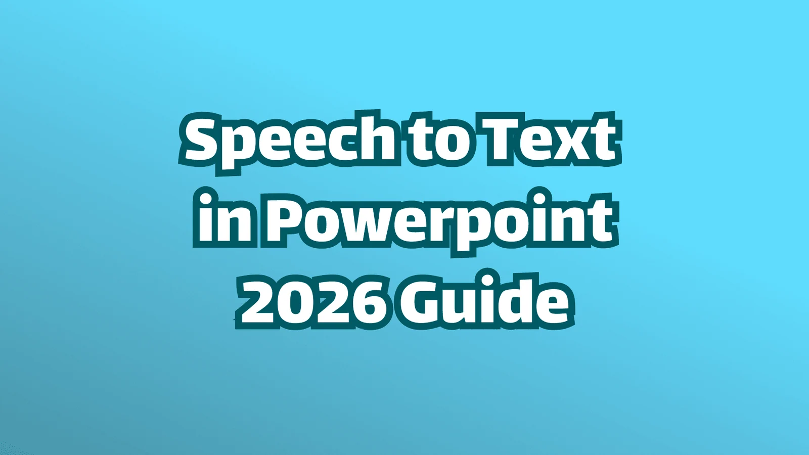 Coverbild: Sprache zu Text in PowerPoint 2026 Leitfaden