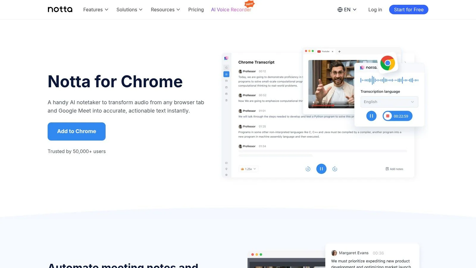 Notta for Chrome