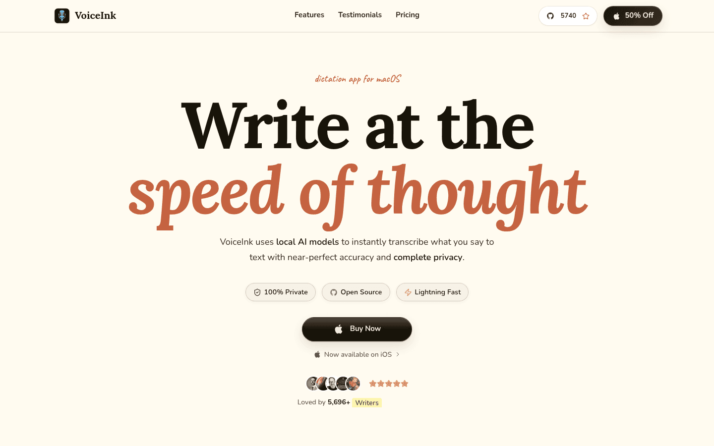 VoiceInk dictation app screenshot
