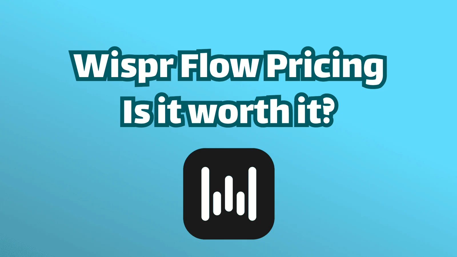 Titelbild: Wispr Flow Preise 2026. Wispr Flow Logo abgebildet. Weißer Text auf blauem Hintergrund.