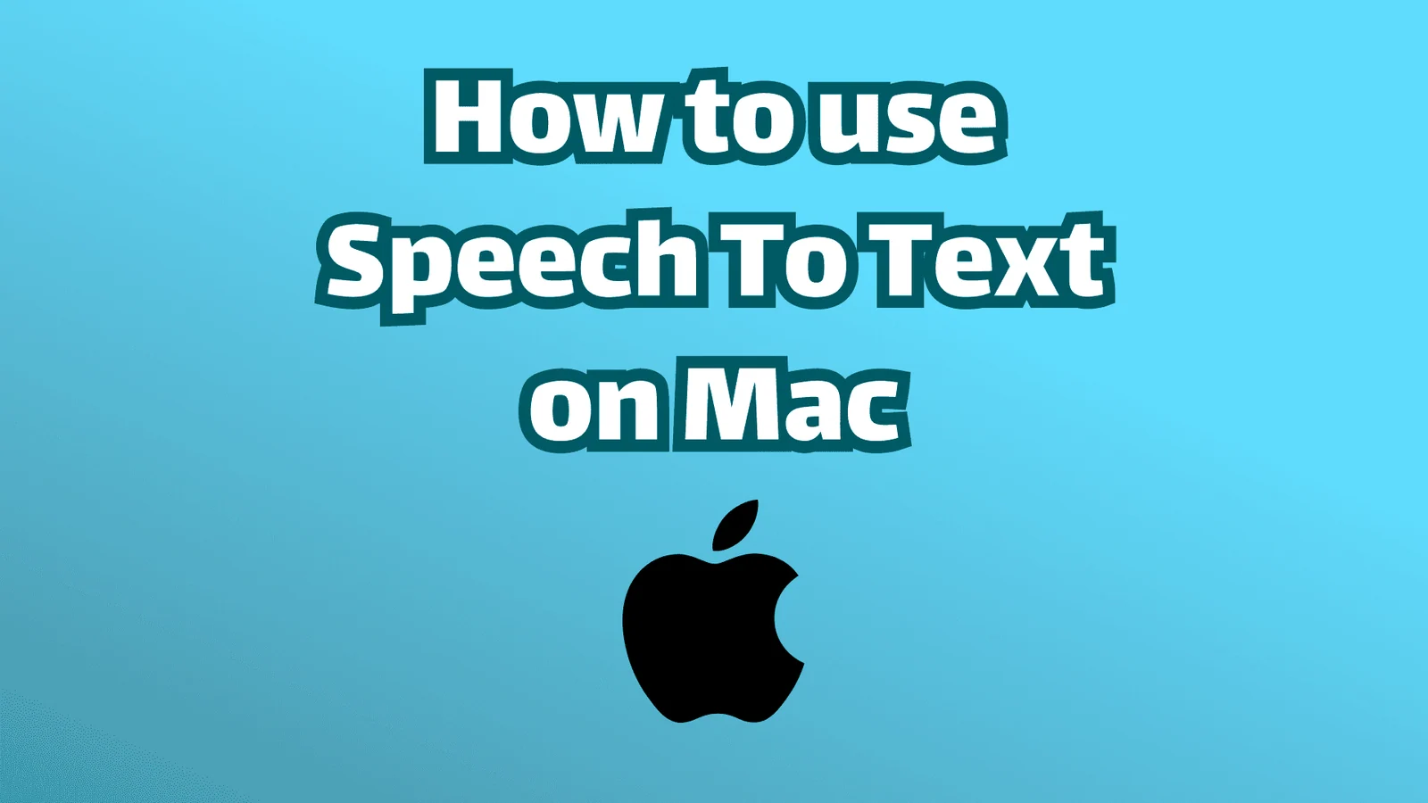 Titelbild: So verwenden Sie Spracherkennung bzw. Sprache-zu-Text auf dem Mac. Apple-Logo in Schwarz.