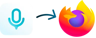 Voicy and Firefox logos