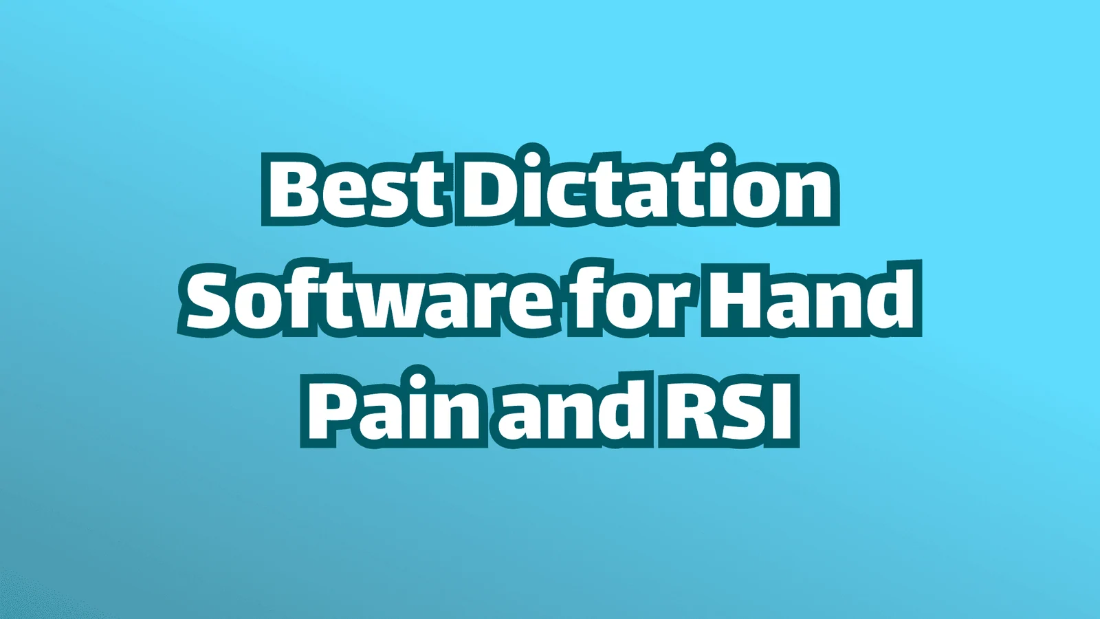 Titelbild, beste Spracherkennungssoftware bei Handschmerzen und RSI.
