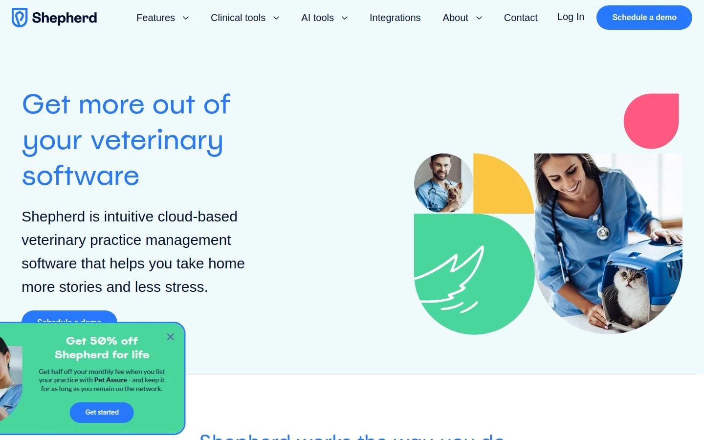 Shepherd homepage screenshot