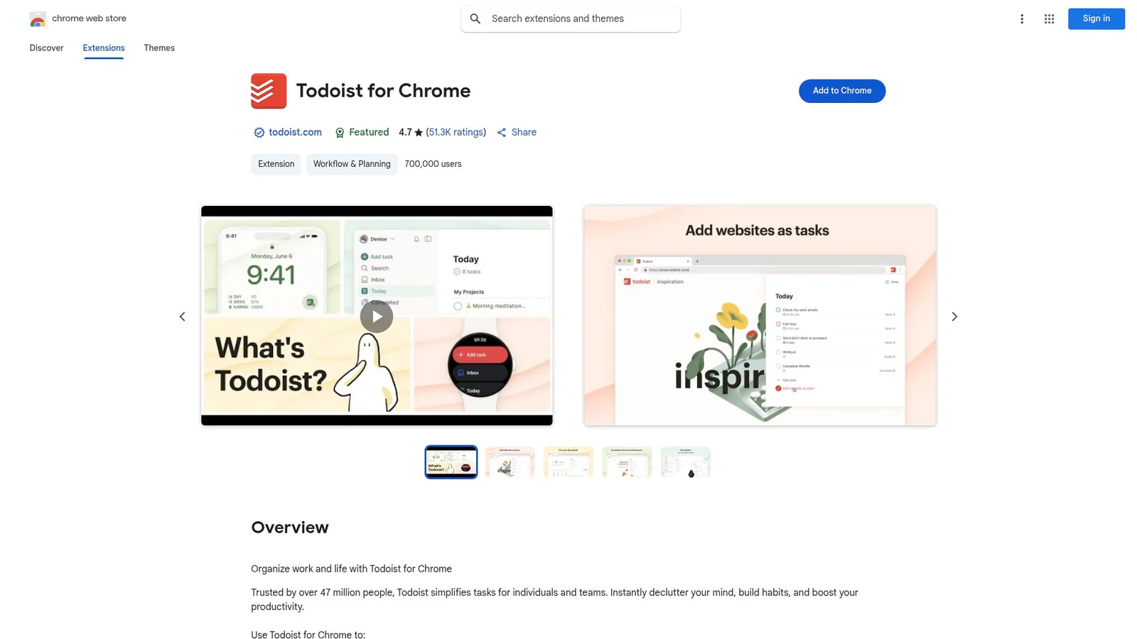 Todoist Extension